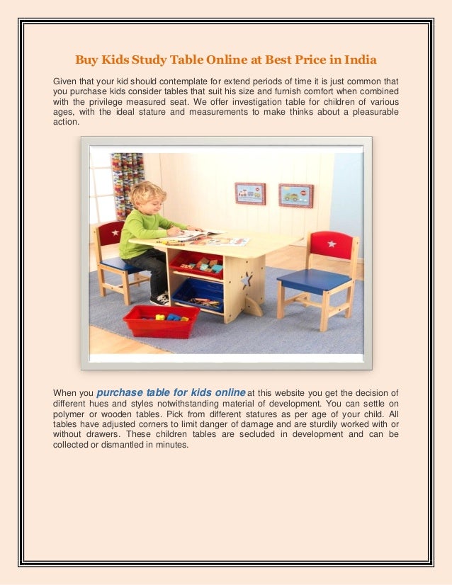 Buy Kids Study Table Online At Best Price In India