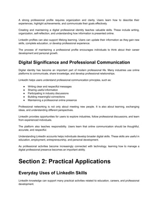 Mastering Writing.pdf Mastering LinkedIn Accounts for Professional Growth and Networking | PDF