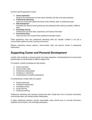 Mastering Writing.pdf Mastering LinkedIn Accounts for Professional Growth and Networking | PDF
