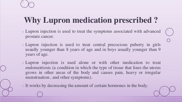 is lupron safe for prostate cancer