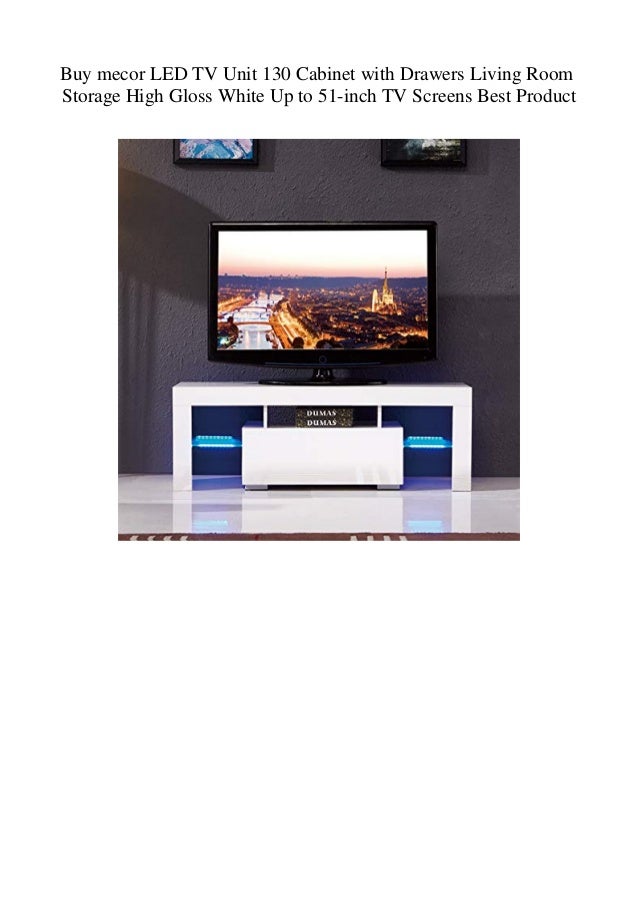 Buy Mecor Led Tv Unit 130 Cabinet With Drawers Living Room Storage Hi
