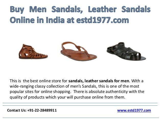 mens leather sandals online