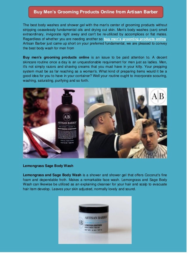 Buy Mens Grooming Products Online From Artisan Barber
