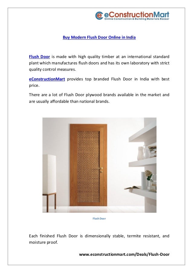 Buy Modern Flush Door Online In India