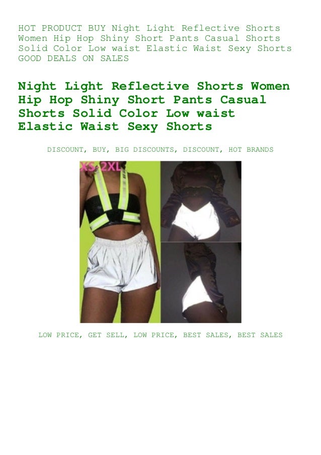 Buy Night Light Reflective Shorts Women Hip Hop Shiny Short Pants Cas
