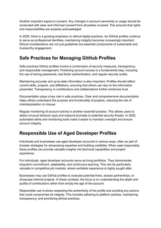 Evaluating and Managing Old GitHub Accounts: Trust, Risks, and Best ...