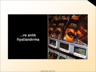Copyright © Martin Lindstrom 2008
…ve anlık
fiyatlandırma
 