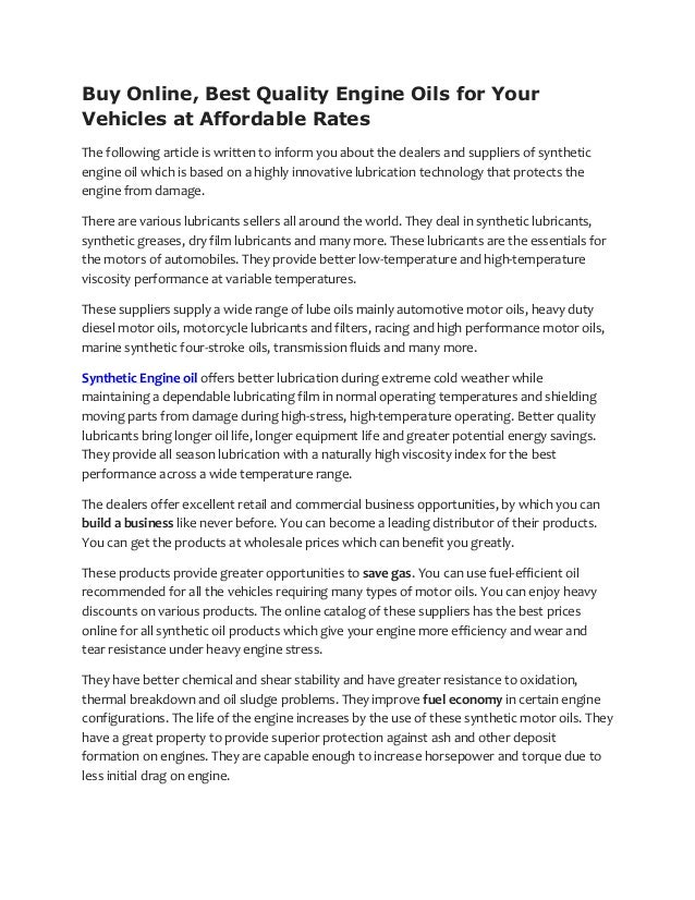 Buy online best quality engine oils for your vehicles at affordable rates