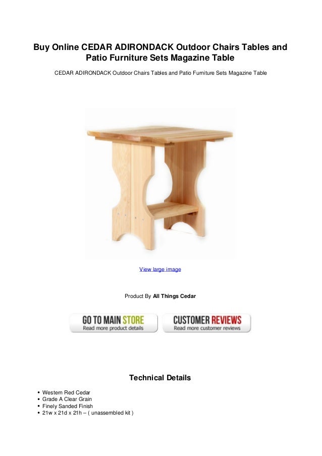 Buy online cedar adirondack outdoor chairs tables and ...