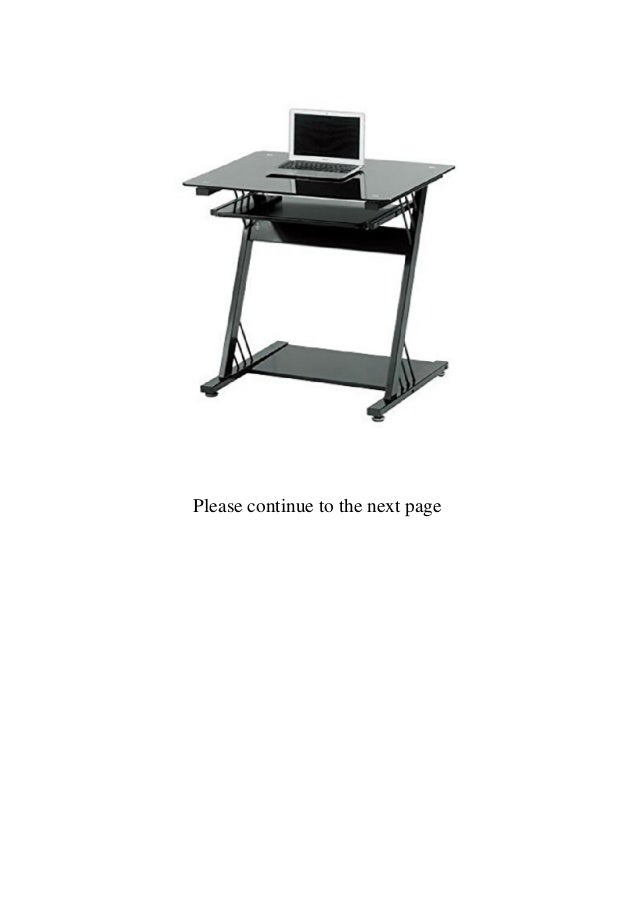 Buy Online Lhs Office Black Glass Top Computer Pc Desk Table Retracta