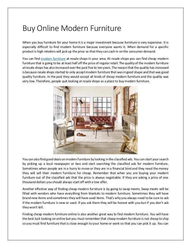 Buy Online Modern Furniture