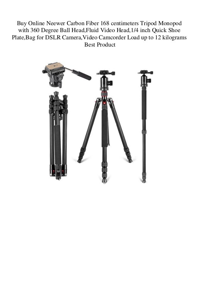 Buy Online Neewer Carbon Fiber 168 centimeters Tripod Monopod with 36…