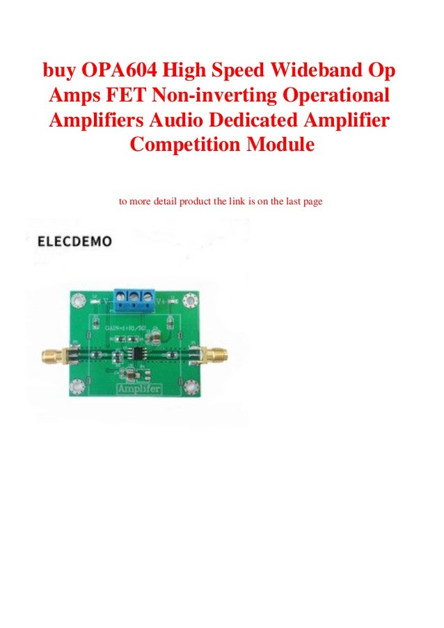 buy OPA604 High Speed Wideband Op Amps FET Non-inverting Operational ...