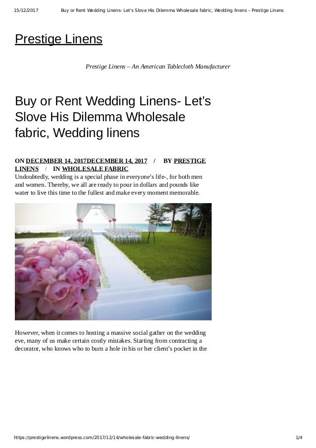 Shop For Quality Wholesale Fabric Prestige Linens