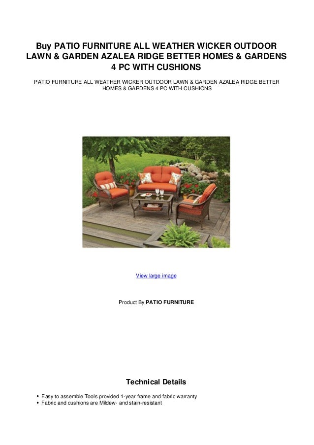 Buy Patio Furniture All Weather Wicker Outdoor Lawn Garden Azalea Ri