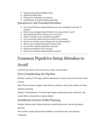 Comprehensive Guide to Professional Pipedrive CRM Setup Services 2026 | PDF