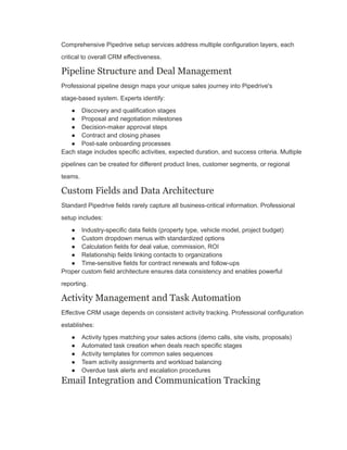 Comprehensive Guide to Professional Pipedrive CRM Setup Services 2026 | PDF