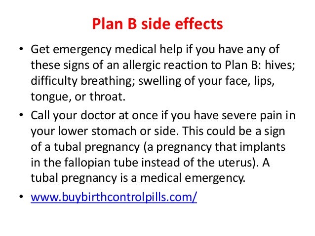 Plan B Side Effects Length