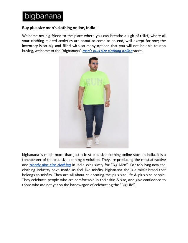 big mens clothing online
