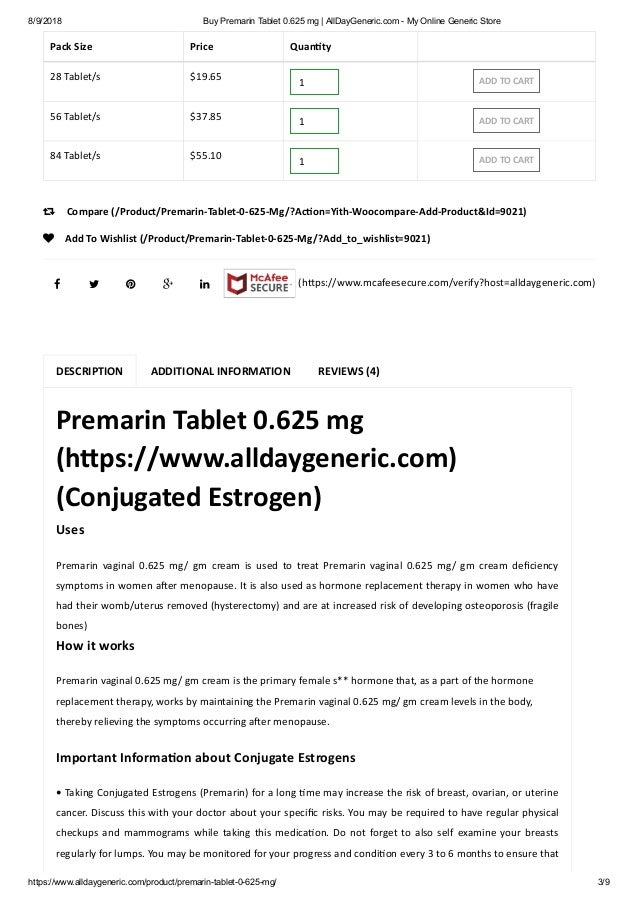 Buy Conjugated Estrogens Generic
