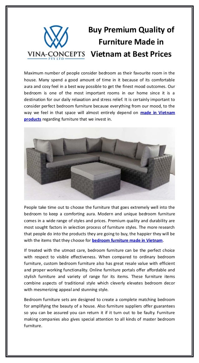 Buy premium quality of furniture made in vietnam at best prices