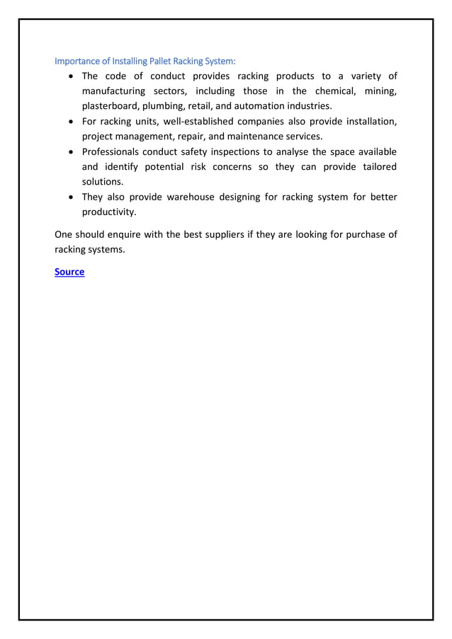 Buy Premium Quality Racking Systems for Warehouses & Industrial Purposes
