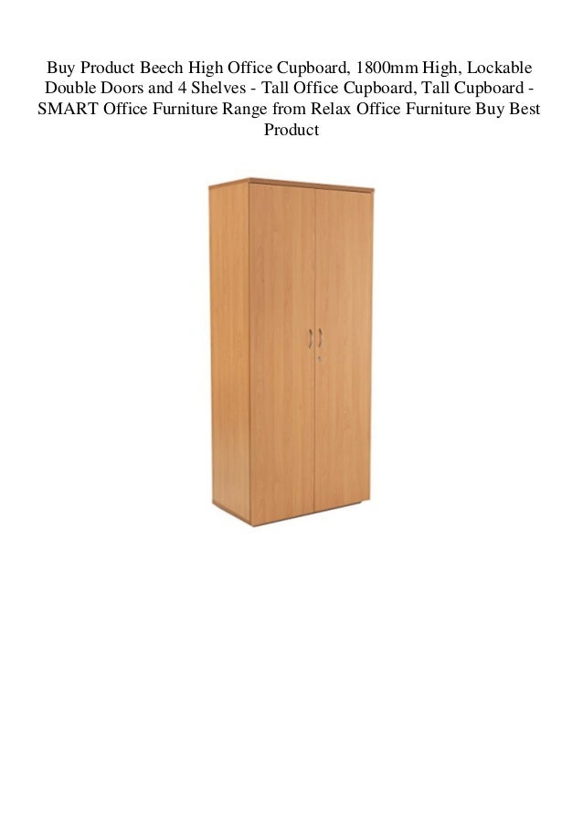 Buy Product Beech High Office Cupboard 1800mm High Lockable Double