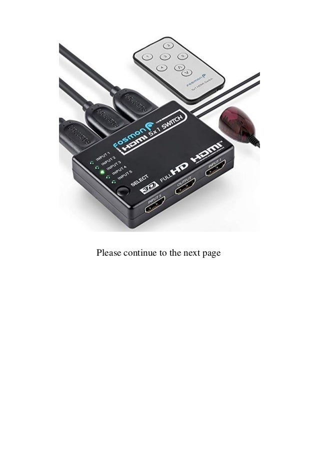 Buy Product Fosmon 5 Port Hdmi Switch Switcher Auto Switch Support