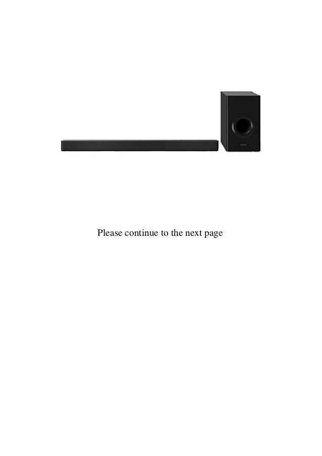 panasonic soundbar with wireless subwoofer