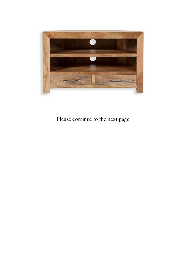 Buy Product Petite Mango Wood Corner Tv Unit Perfect Television Sta