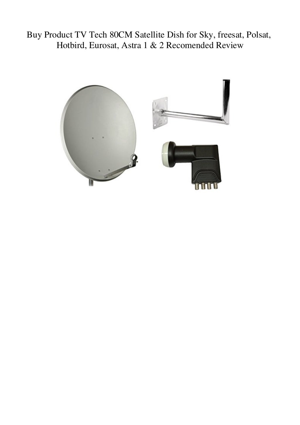 Buy Product TV Tech 80CM Satellite Dish for Sky freesat Polsat Hotbird