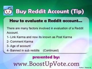 Buy reddit accounts tips