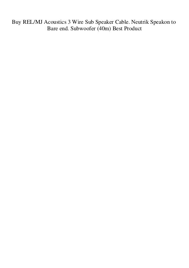 speakon to bare wire