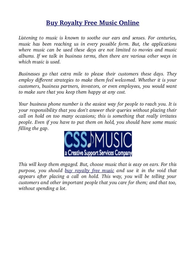 Buy Royalty Free Music Online