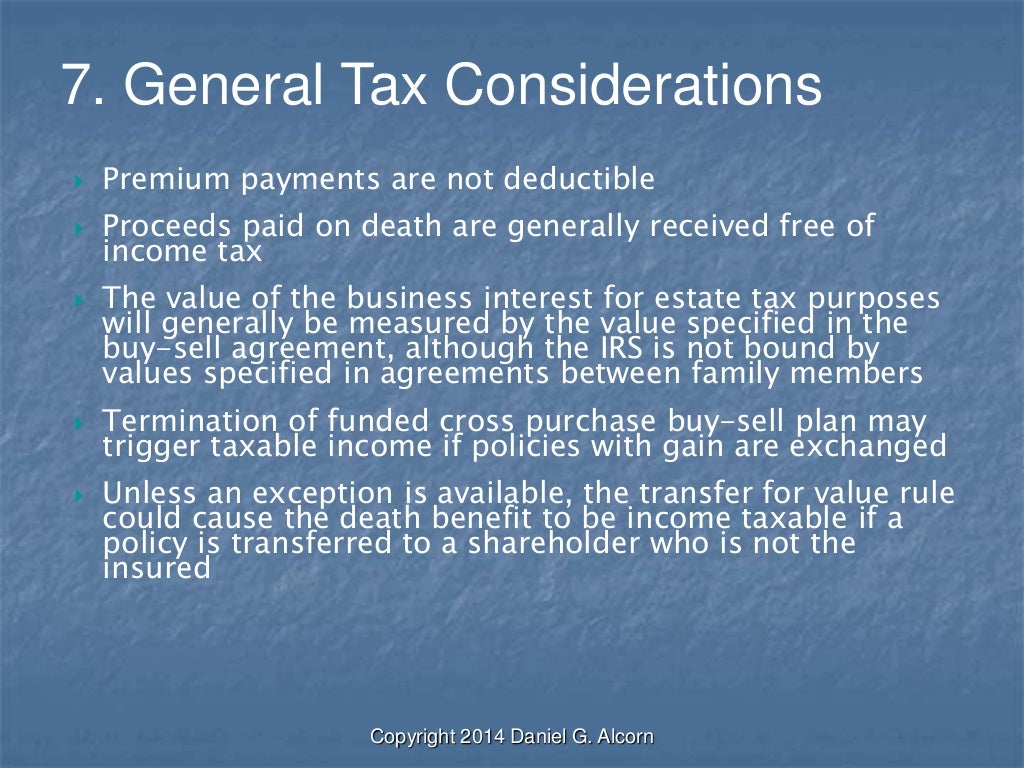 Buy Sell Agreements Funded with Life Insurance