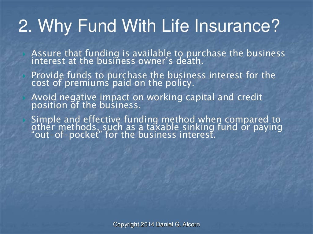 Buy Sell Agreements Funded with Life Insurance