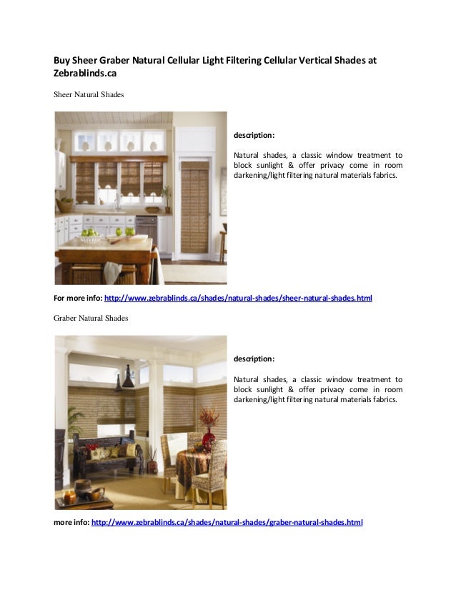 Buy sheer graber natural cellular light filtering cellular vertical