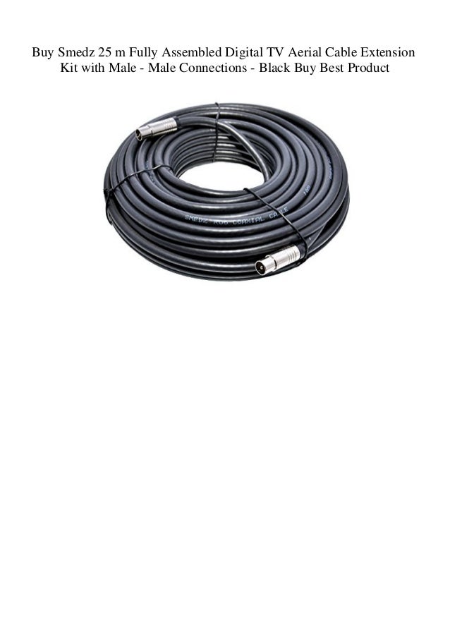 Black Male Connections Smedz 20 m Fully Assembled Digital TV Aerial
