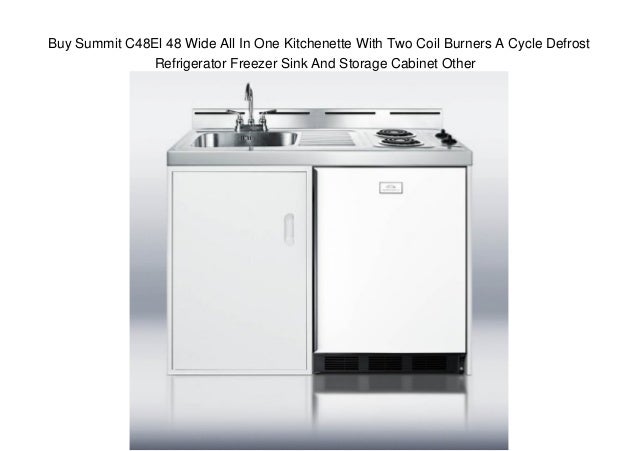 Buy Summit C48el 48 Wide All In One Kitchenette With Two Coil Burners