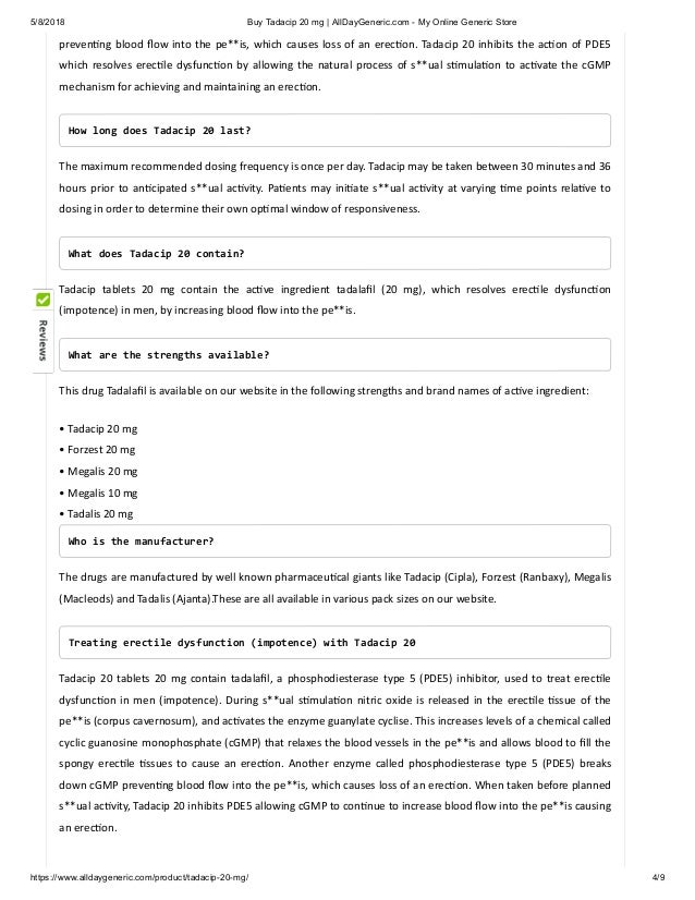 Tadacip 20 Online