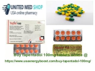 https://www.usaenergyboost.com/buy-tapentadol-100mg/
Buy tapentadol 100mg tablets online @
 
