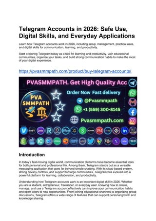 USA/CA Buying Telegram Accounts Septy in 2026. | DOCX