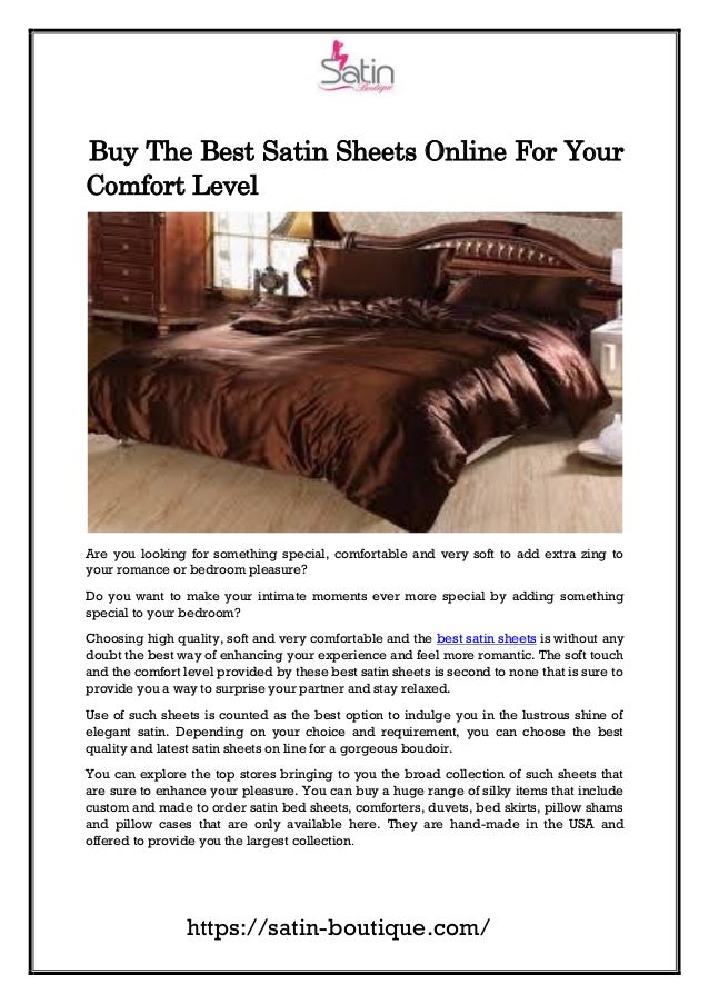 Buy The Best Satin Sheets Online For Your Comfort Level