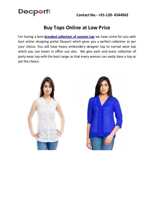 branded tops online