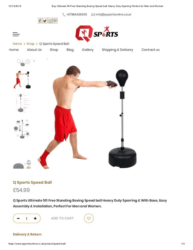 Q Sports 5ft Free Standing Kick Boxing Training Punch Bag Heavy Duty Sparring /& MMA Gym Fitness Martial Arts