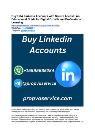 Buy USA LinkedIn Accounts with Secure Access.docx