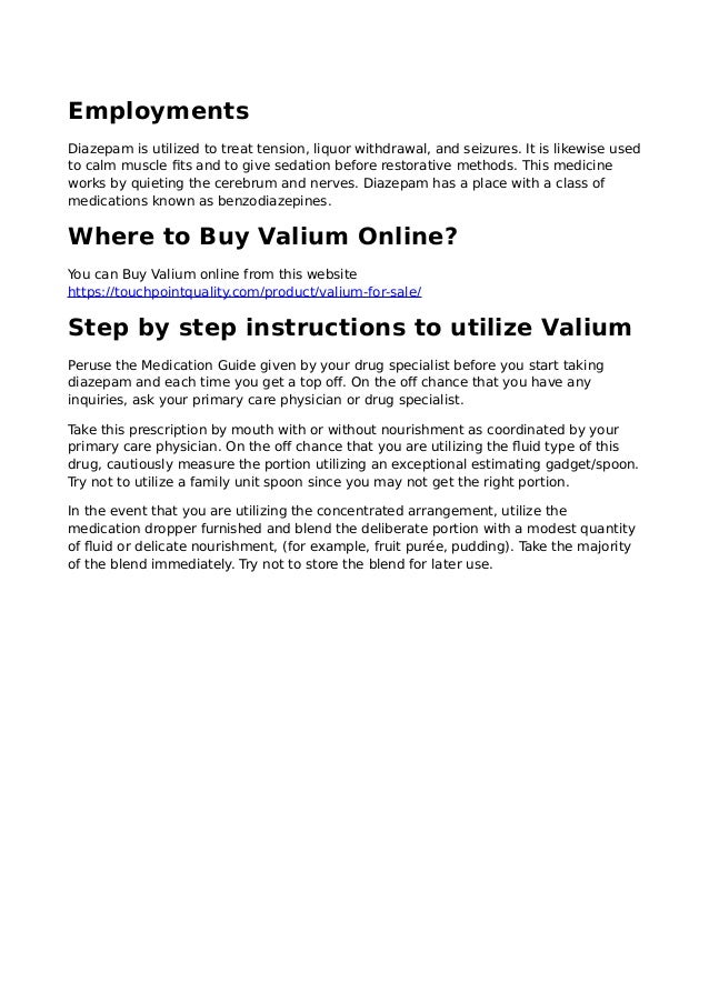 Valium Price
