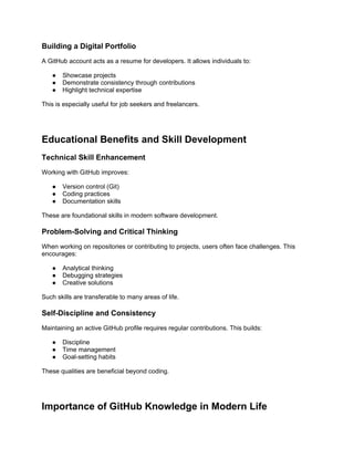 Educational Guide to GitHub Accounts: Learning, Collaboration, and ...
