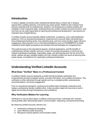 Comprehensive Guide to Learning from Verified LinkedIn Accounts for ...