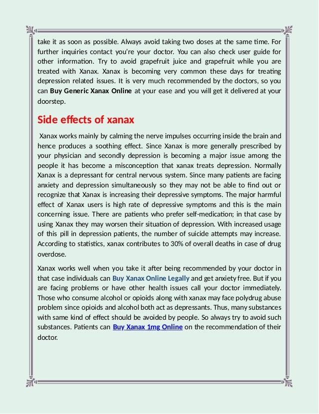 Xanax bars without prescription